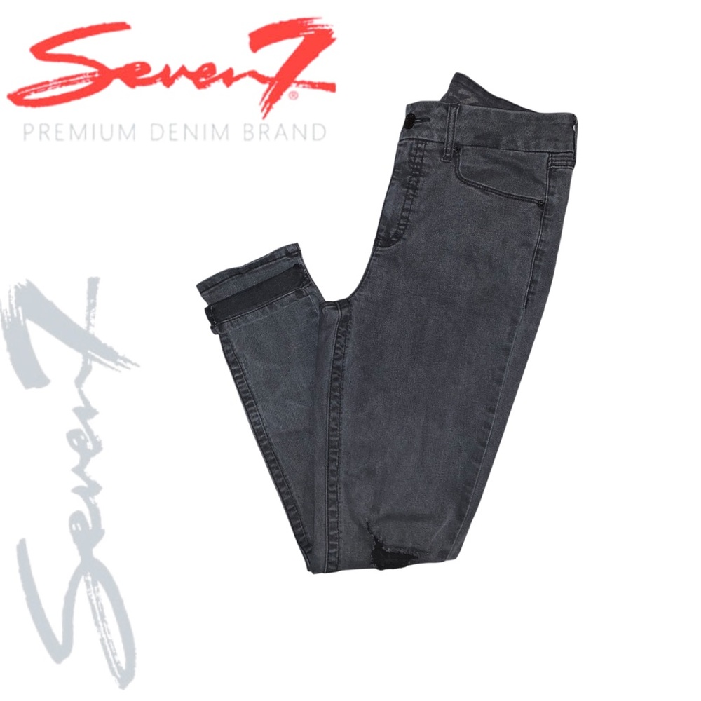 Seven7 Tummy Slimming Distressed Jeans